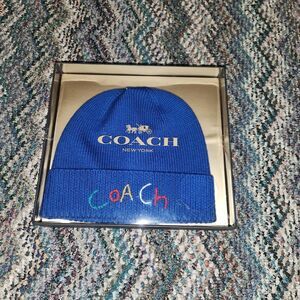 Coach Blue Beanie